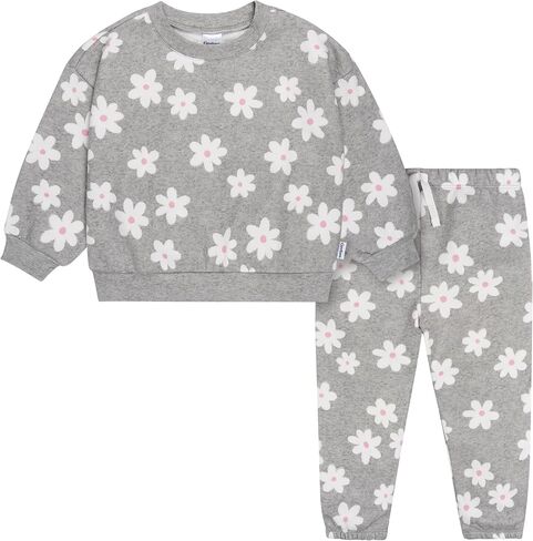 Gerber Baby Girls' Toddler 2-piece Fleece Sweatshirt and Jogger Set in Kuwait