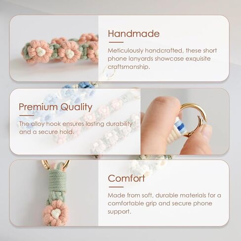 KUDOS Handmade Woven Keychain Wristlet – Stylish Keyring Holder Bracelet Wrist Lanyard for Women in Saudi Arabia