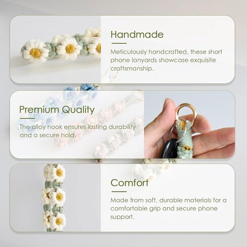 KUDOS Handmade Woven Keychain Wristlet – Stylish Keyring Holder Bracelet Wrist Lanyard for Women in Saudi Arabia
