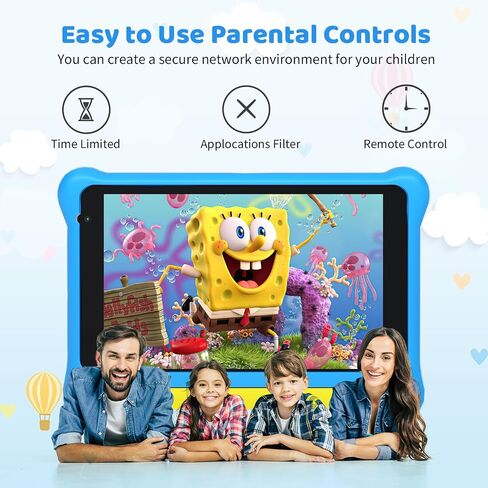 تابلت للأطفال أندرويد 13 مقاس 7 بوصة، 5 جيجابايت + 32 جيجابايت (128 جيجابايت قابلة للتوسيع)، شاشة عالية الدقة 1024 × 600، 2500 مللي أمبير، كاميرا مزدوجة 0.3 ميجابكسل + 2 ميجابكسل، واي فاي 6، BT5.2، أدوات الرقابة الأبوية، جهاز لوحي للأطفال مع حافظة مقاومة  in Kuwait