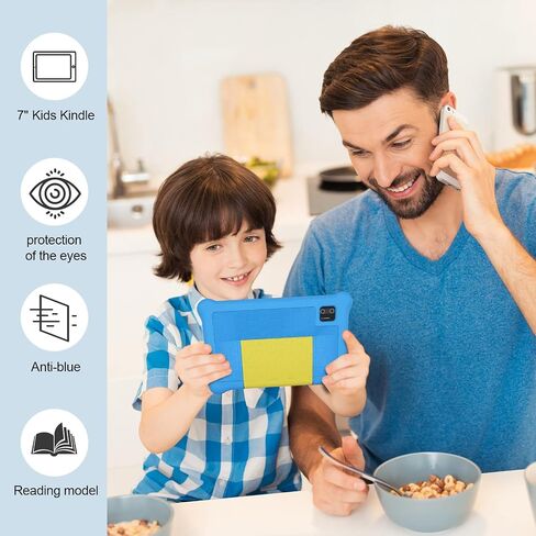 تابلت للأطفال أندرويد 13 مقاس 7 بوصة، 5 جيجابايت + 32 جيجابايت (128 جيجابايت قابلة للتوسيع)، شاشة عالية الدقة 1024 × 600، 2500 مللي أمبير، كاميرا مزدوجة 0.3 ميجابكسل + 2 ميجابكسل، واي فاي 6، BT5.2، أدوات الرقابة الأبوية، جهاز لوحي للأطفال مع حافظة مقاومة  in Kuwait