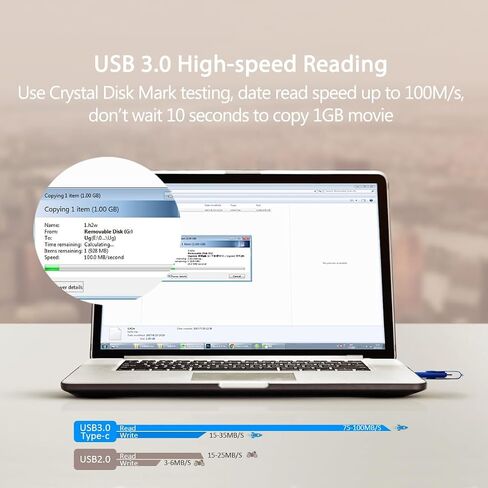 128GB Type-C USB Flash Drive USB 3.0/ USB-C 2-in-1 OTG Rotatable Memory Stick Pen Drive Data Storage Pendrive Thumb Drive for Smartphones/Tablets/PC (Red) in Saudi Arabia