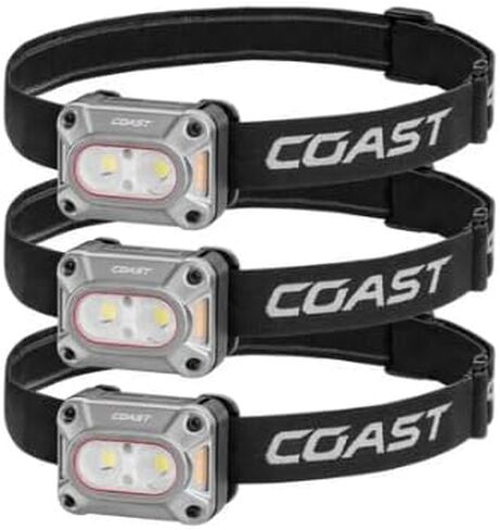 COASTS (3 Pack) CH1000R 1000 Lumens Dual Power Headlamps in Saudi Arabia