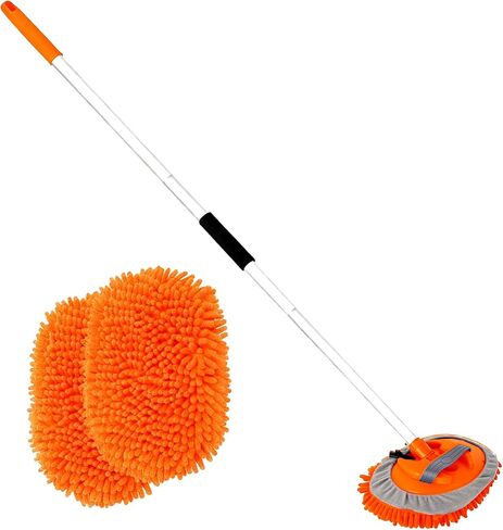 Windshield Cleaner, Car Windshield Cleaning Tool with 3 Reusable and Washable Microfiber Pads and Extendable Handle Microfiber Car Window Cleaner in Kuwait