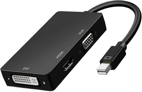 M1ni DisplayPort to HDMI 4K V/GA DVI Adapter Cable 3-in-1 1080P M1ni DP to V/GA HDMI DVI Converter for Macs PC(White,1080P 60Hz) in Saudi Arabia