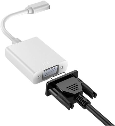 محول كابل USB C إلى أنثى V/GA ​​TY>pe C محول USB 3.1 إلى V/GA ​​لجهاز Pro Air 2019 Chromebook S9/S8 (فضي) in Kuwait