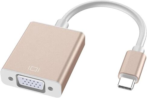 محول كابل USB C إلى أنثى V/GA ​​TY>pe C محول USB 3.1 إلى V/GA ​​لجهاز Pro Air 2019 Chromebook S9/S8 (فضي) in Kuwait