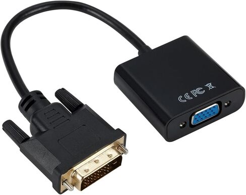 DVI إلى V/GA ​​محول HD 1080P DVI-D ذكر إلى V/GA ​​شاحن أنثي 25 دبوس إلى 15 دبوس محول الكابل للكمبيوتر الشخصي M>oni>tor in Saudi Arabia