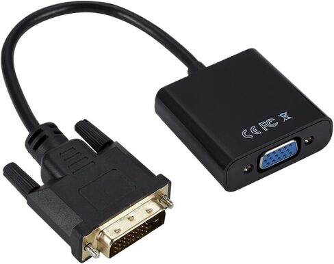 DVI إلى V/GA ​​محول HD 1080P DVI-D ذكر إلى V/GA ​​شاحن أنثي 25 دبوس إلى 15 دبوس محول الكابل للكمبيوتر الشخصي M>oni>tor in Saudi Arabia