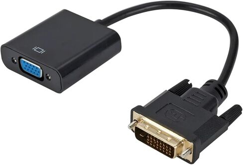 DVI إلى V/GA ​​محول HD 1080P DVI-D ذكر إلى V/GA ​​شاحن أنثي 25 دبوس إلى 15 دبوس محول الكابل للكمبيوتر الشخصي M>oni>tor in Saudi Arabia