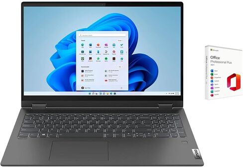 Lenovo Flex 5i 2-in-1 15.6" FHD Touchscreen Laptop | Intel Core i5-1135G7 (Beat i7-1065G7) | 8GB RAM | 256GB SSD | Intel Iris Xe Graphics|Windows 11 Pro|Backlit|Fingerprint|Bundle with Office 2021 in Saudi Arabia