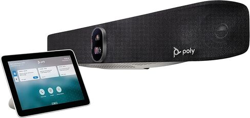 Poly Studio X70 Video Bar + TC8 Touch Controller (Plantronics + Polycom) - 4K Audio & Video Conferencing for Large Conference Rooms - Camera, Speakers, Mics - Works with Teams, Zoom & More (Renewed) in Saudi Arabia