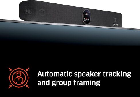 Poly Studio X70 Video Bar + TC8 Touch Controller (Plantronics + Polycom) - 4K Audio & Video Conferencing for Large Conference Rooms - Camera, Speakers, Mics - Works with Teams, Zoom & More (Renewed) in Saudi Arabia