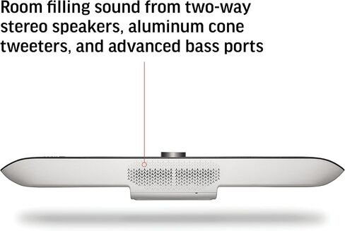 Poly Studio X70 Video Bar + TC8 Touch Controller (Plantronics + Polycom) - 4K Audio & Video Conferencing for Large Conference Rooms - Camera, Speakers, Mics - Works with Teams, Zoom & More (Renewed) in Saudi Arabia
