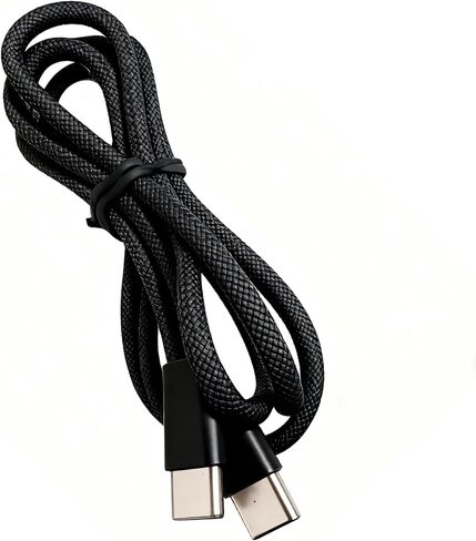 Type C to Type C Cable, Black 3.3ft (1m), USB C to C Cable 100W PD Fast Charging, Nylon Braided Durable Type C Cord for Laptop, Phone, Tablet in Saudi Arabia