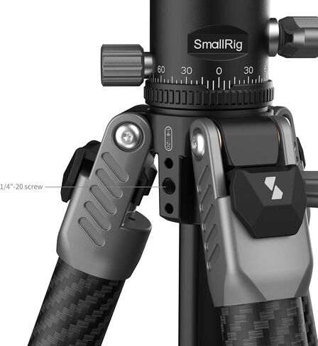 SmallRig 63" Portable Travel Tripod for iPhone and Camera, 160cm Carbon Fiber Video Tripod Stand with Compact Size 52cm/ 20.5" but 3kg Playload Fluid Head for Outdoor Photography AP255Pro in Saudi Arabia