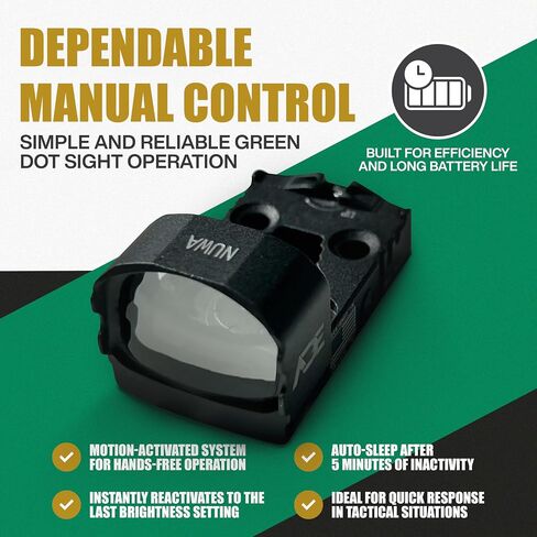 ADE RD3-021-PRO NUWA-PRO Motion Awake Green Reticle Dot Sight for Springfield Hellcat OSP/PRO, Sig P365XL Spectre Comp, Canik TP9 Elite SC/Mete MC9, SW Shield X, CSX E-Series in Saudi Arabia