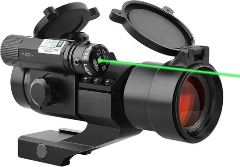 CVLIFE 1x30mm Red Dot Sight Scope with Green Laser Reflex Sight for 20mm Cantilever Mount in Saudi Arabia