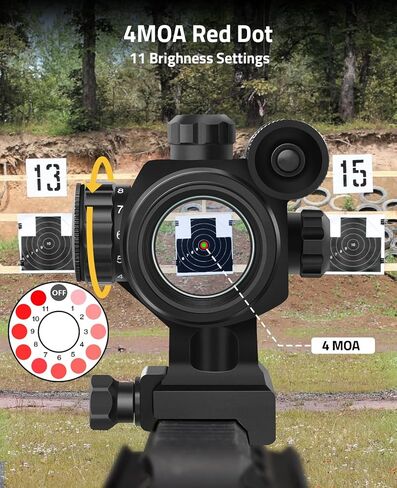 CVLIFE 1x30mm Red Dot Sight Scope with Green Laser Reflex Sight for 20mm Cantilever Mount in Saudi Arabia