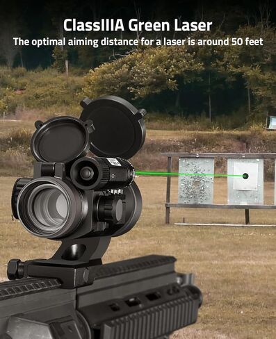 CVLIFE 1x30mm Red Dot Sight Scope with Green Laser Reflex Sight for 20mm Cantilever Mount in Saudi Arabia