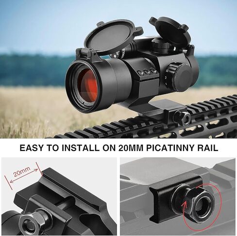 CVLIFE 1x30mm Red Dot Sight Scope with Green Laser Reflex Sight for 20mm Cantilever Mount in Saudi Arabia