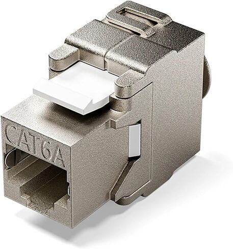 CAT6A RJ45 Shielded Module STP Zinc Alloy 10GB Network Adapter Coupler Module Jack(2pcs) in Saudi Arabia
