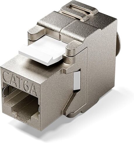 CAT6A RJ45 Shielded Module STP Zinc Alloy 10GB Network Adapter Coupler Module Jack(2pcs) in Saudi Arabia