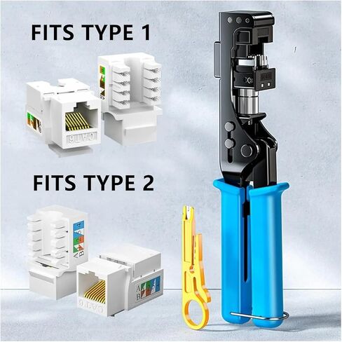 90-degree crimping tool for Keystone jacks, modular adapter for CAT5/5e and CAT6/6A adapters, quick termination crimping tool in Saudi Arabia