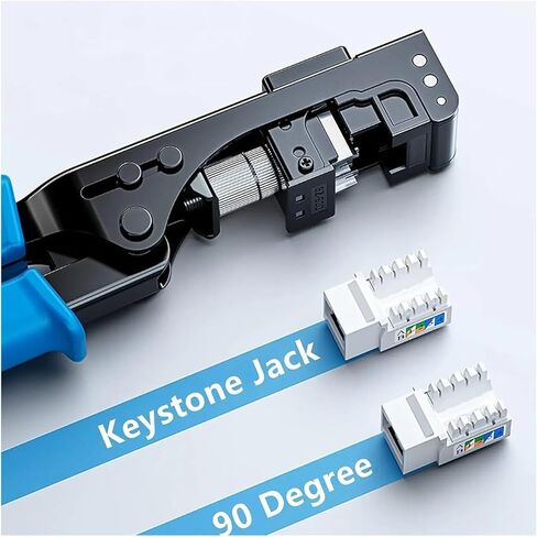 90-degree crimping tool for Keystone jacks, modular adapter for CAT5/5e and CAT6/6A adapters, quick termination crimping tool in Saudi Arabia