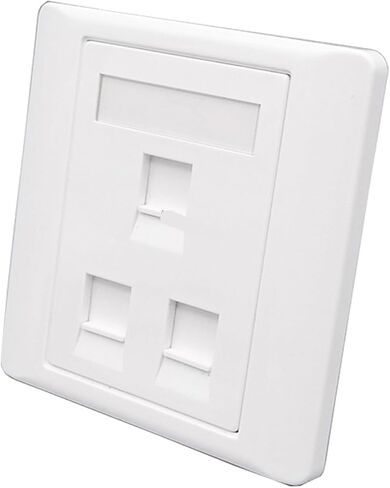 White 3-Port Panel, Round Junction Box, Three-Hole Plug-in Socket, Wall Outlet in Saudi Arabia