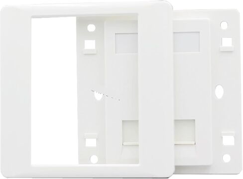 White 3-Port Panel, Round Junction Box, Three-Hole Plug-in Socket, Wall Outlet in Saudi Arabia