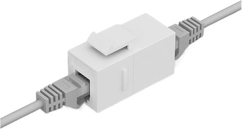 12PCS RJ45 CAT6 Coupler Female to Female Plug-in Coupler, UTP CAT6(White 12PCS) in Saudi Arabia