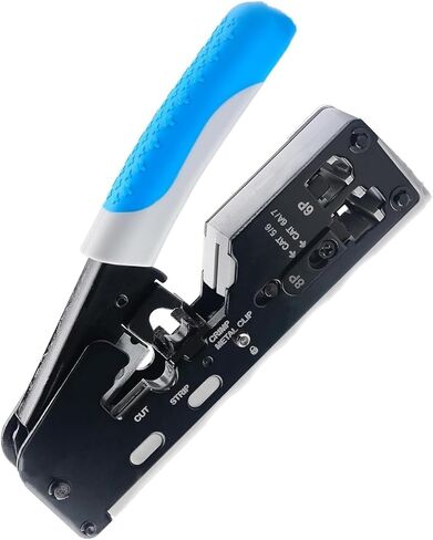 أداة العقص CAT7 RJ45، كماشة كابل الشبكة المستقيمة، قاطع الأسلاك لمقابس CAT7، CAT6a، CAT6، CAT5e، وCAT5 (أزرق) in Saudi Arabia
