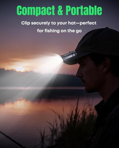 مجموعة من 4 مصابيح يدوية بمشبك من Pawfly، مصباح LED قابل لإعادة الشحن، مشبك على شكل قبعة مع ضوء جانبي COB، مصابيح فائقة السطوع على القبعة لصيد الأسماك والتخييم والمشي لمسافات طويلة in Saudi Arabia