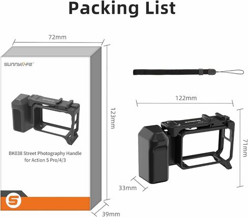 طقم إطار قبضة إطلاق النار في الشوارع لـ DJI Action 5 Pro/4/3، حافظة واقية لإطار مقبض إطلاق النار في الشوارع، مجموعة حامل مقبض الكاميرا لملحقات DJI Action 5 Pro/4/3 in Kuwait