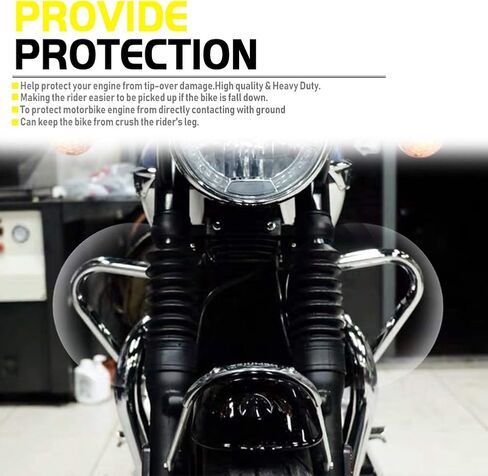 حانات تحطم من أجل Triumph Bonneville Bobber Bonneville T100 T120 Street Twin Cup Thruxton 1200 R Motorcycle Steel Highway Engine Guard Frame Frame Frame Frame 2016 2018 2018 2019 2020 2021 (Black) in Saudi Arabia