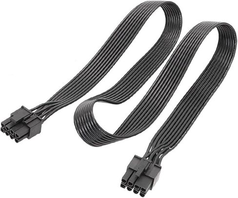 كابل تمديد الرسومات PCIe 8pin إلى 6+2Pin V/GA ​​GPU 8 Pin إلى 6pin PSU كابل إمداد الطاقة لبطاقة فيديو الكمبيوتر (90 سم) in Kuwait