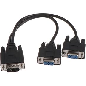 2020 N/ew 15Pin V/GA ​​ذكر إلى 2 فولت/GA Svga شاحن أنثي الفاصل فيديو M>oni>tor كابل in Kuwait