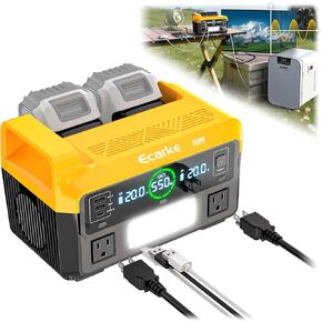 350 واط العاكس للطاقة لـ Dewalt 20V/60VBatteries: محطة طاقة محمولة مع 2 منافذ AC (110 فولت) 2 USB Charger 2 Type -C ، Generator DC 18V إلى AC 110V - محول البطارية 500LM LED Light RGB in Kuwait