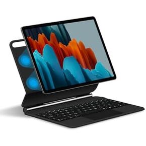 حافظة لوحة المفاتيح السحرية لجهاز سامسونج جالاكسي تاب S11 الترا 14.6 بوصة SM-X930/X936B حافظة لوحة المفاتيح اللاسلكية الإنجليزية مع لوحة التتبع العائمة الكابولي لوحة التتبع متعددة اللمس (أسود) (لوحة اللمس الخلفية) in Kuwait
