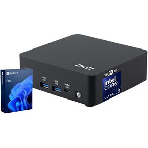 msi Cubi NUC AI Business Mini Desktop، Intel 16-Core Ultra 7 155H، 32GB DDR5، 1TB SSD، دعم 4-Display & 4K، 2 x Thunderbolt 4، 2 x HDMI، Dual 2.5G LAN، Wi-Fi 6E، Windows 11 Pro، أسود in Kuwait