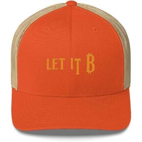 Let It Bitcoin Trucker Cap Rustic Orange/Khaki in Saudi Arabia