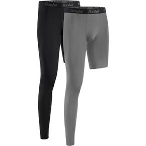 Runhit Men's Basketball One Leg Compression Tights Full Length Single Leg Compression Pants Sports Base Layer Underwear in Saudi Arabia