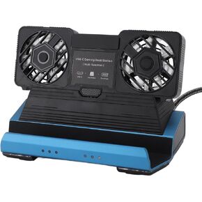 10 in 1 Docking Station for Legion Go for Claw, 4K 60Hz HDMI Dock Conversion Adapter RGB Detachable Dual Cooling Fan USB 3.0 Gigabit Ethernet PD100W USB C Charging Port M.2 in Kuwait