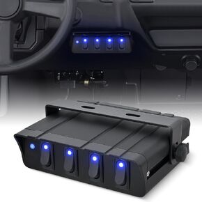Nilight 4 Gang Rocker Switch Box SPST Toggle Switch Panel 12V 24V 20A Switch Panel 40Amp Max for Automotive Cars Vehicles Boats RVs Campers SUVs,2 Years Warranty in Kuwait