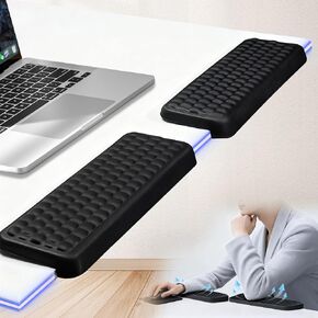 L-Shaped Desk Edge Cushion, 2-Piece Memory Foam Elbow Pad with Non-Slip Base, Arm Rest for Desk, Ergonomic Deskedge Forearm Support & Wrist Rest Padding for Computer Typing, Office Work, Study Gaming in Saudi Arabia