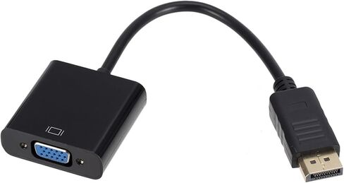 Display Port DP to V/GA Adapter Cable Male to Female Converter for PC Computer HDTV M>oni>tor Projector(Black) in Saudi Arabia