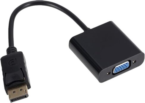 Display Port DP to V/GA Adapter Cable Male to Female Converter for PC Computer HDTV M>oni>tor Projector(Black) in Saudi Arabia