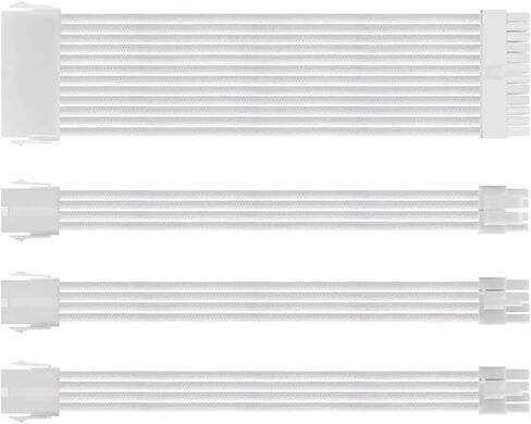 PSU ATX 24Pin Extension Cable Nylon Braided 8-pin 6+2pin Cord 24-pin Motherboard Extension for Computer PC Case Power Cable Kit(A2) in Saudi Arabia