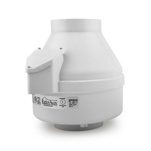 RadonAway RP145c Radon Mitigation Fan Kit – Includes U-Tube Manometer + (2) 4" x 3" White PVC Couplings – Quiet, Energy-Efficient Active Soil Depressurization Fan in Kuwait